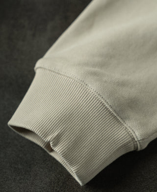 ribbed cuff of Heavyweight Quarter-Zip Collar Sweatshirt