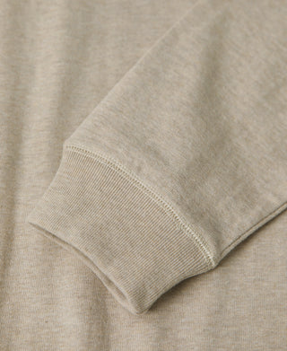 ribbed cuff of Loopwheel Long Sleeve Cotton T-Shirt