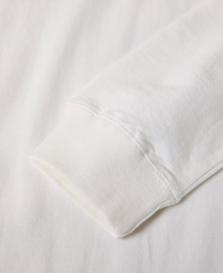 ribbed cuff of Loopwheel Long Sleeve Cotton T-Shirt