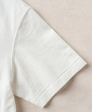 short sleeve of Classic Fit Loopwheel Slub Cotton T-Shirt