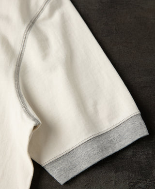 short sleeve of Heavyweight Cotton Tubular Short-Sleeve Henley Shirt
