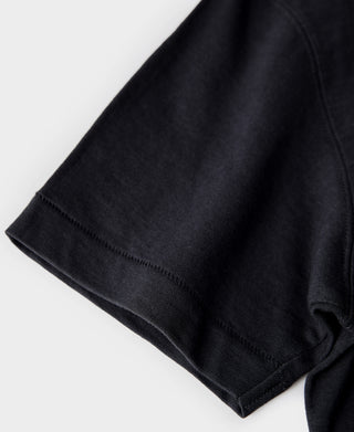 short sleeve of Classic Fit Loopwheel Slub Cotton Pocket T-Shirt