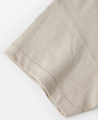 short sleeve of Classic Fit Loopwheel Slub Cotton Pocket T-Shirt