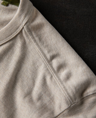 shoulder detail of 1930s Loopwheel Cotton Henley Shirt