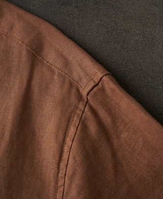 shoulder detail of 1950s Italian Collar Linen Shirt