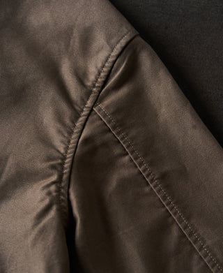 shoulder detail of A-2 Moleskin Bomber Jacket