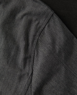 shoulder detail of Black Chambray Work Jacket