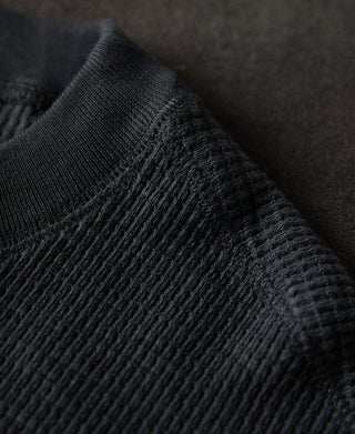 shoulder detail of Honeycomb Waffle Knit T-Shirt
