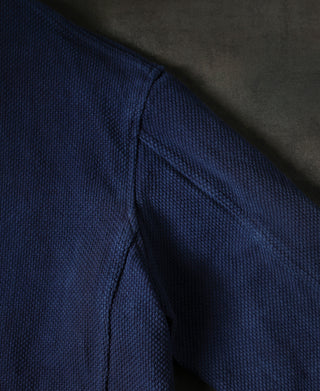 shoulder detail of Indigo-Dyed Sashiko Work Jacket