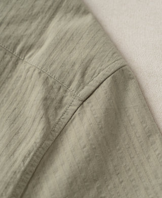 Shoulder Detail of Italian Collar Salt-Shrunk Shirt