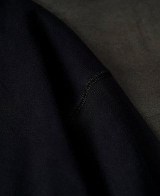 shoulder detail of Loopwheel Long Sleeve Cotton T-Shirt