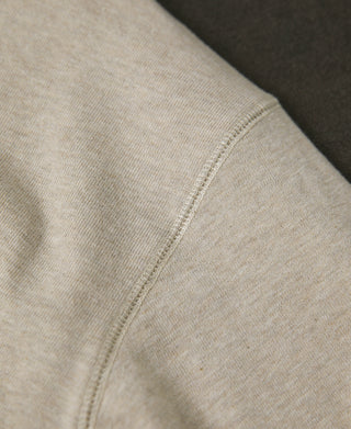 shoulder detail of Loopwheel Long Sleeve Cotton T-Shirt