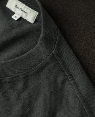shoulder detail of Regular Fit Heavyweight Tubular Jersey T-Shirt