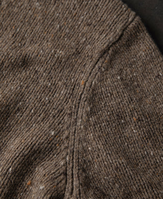 shoulder sleeve seam of Roll Neck Pure Wool Fisherman Sweater