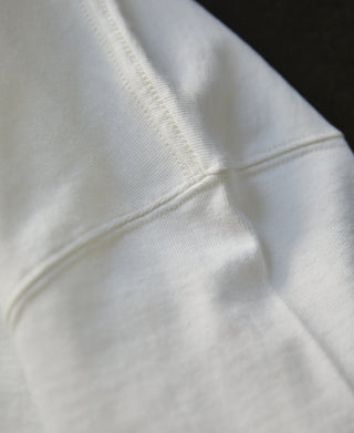 shoulder stitching detail of 1930s Loopwheel Cotton Henley Shirt