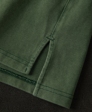 side slit hem of Retro Washed Long-Sleeve T-Shirt