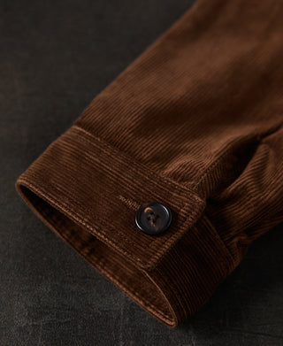 sleeve detail of 1940s French Corduroy Chore Coat