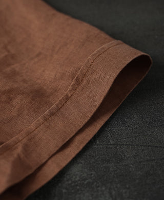 sleeve detail of 1950s Italian Collar Linen Short Sleeve Shirt