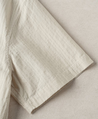 Sleeve Detail of Italian Collar Salt-Shrunk Shirt