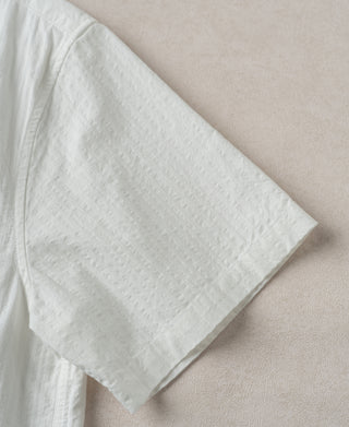 Sleeve Detail of Italian Collar Salt-Shrunk Shirt