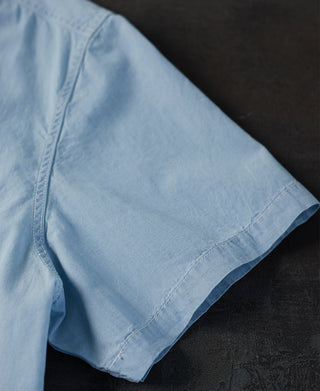sleeve detail of Military Wash Chambray Short Sleeve Workshirt