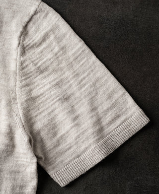 sleeve of Lightweight Slub Cotton Knit Polo
