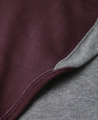sleeve stitching of Contrast-Tipped Loopwheel Crewneck Sweatshirt