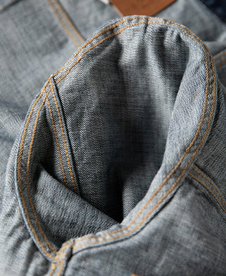 sleeve-to-body seams detail of 1950s Type 2 Selvedge Denim Jacket