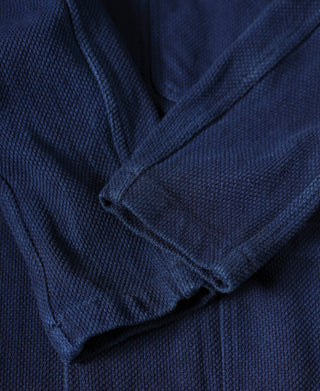 sleeves of Indigo-Dyed Sashiko Work Jacket