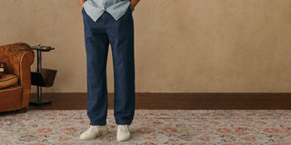 Tapered Hemp-Cotton Blend Pants