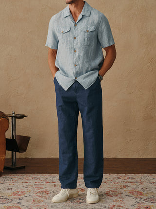 Tapered Hemp-Cotton Blend Pants
