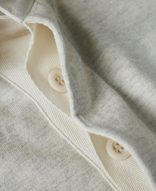 three-button placket of Classic Fit Jersey Tubular Rugby Shirt