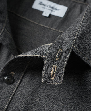 throat tab of Vintage Cotton Jaspé Workshirt