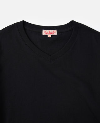V-neck of Classic Fit V-Neck Tubular Cotton T-Shirt