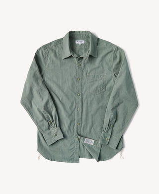 Vintage Cotton Jaspé Workshirt in Sage