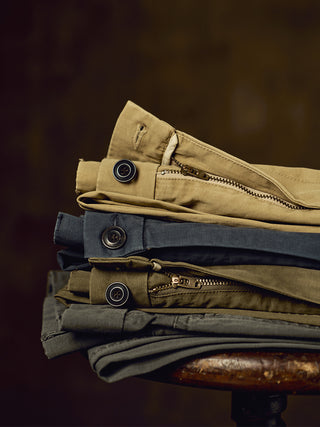 Vintage Washed Tapered 5-Pocket Pants