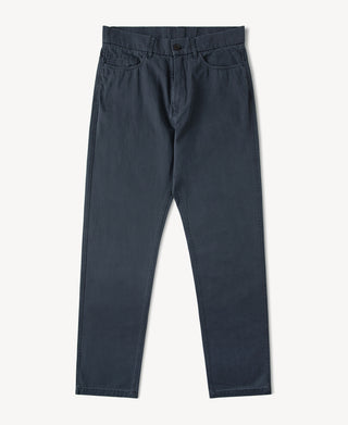 Vintage Washed Tapered 5-Pocket Pants in Navy
