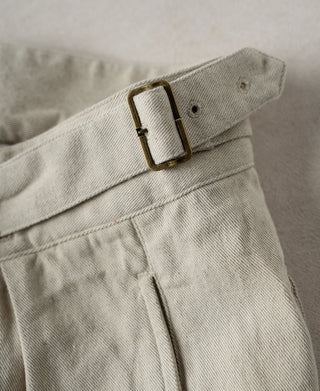 Waist Detail of British Army Cotton-Linen Gurkha Shorts