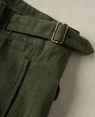 Waist Detail of British Army Cotton-Linen Gurkha Shorts