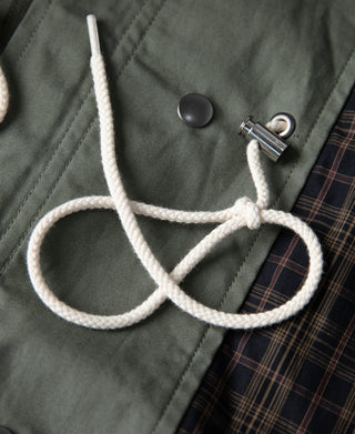 waist drawstring of M-65 Water Repellent Poplin Short Parka