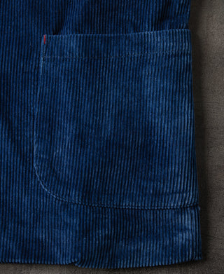 waist patch pocket of French Indigo-Dyed Corduroy Work Jacket