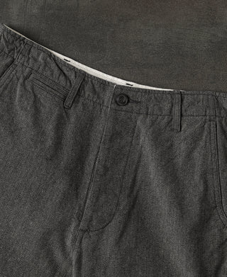waistline of Black Chambray Work Pants