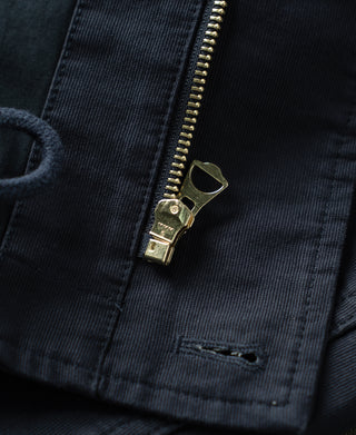 zipper detail of Unlined USN N-1 Deck Jacket